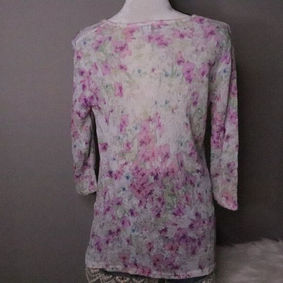 J. Jill | Floral Gauze Knit Top XS - Picture 4 of 6